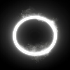 Wall Mural - glowing ring with smoky effect