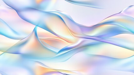 Wall Mural - Flowing Abstraction: A mesmerizing display of swirling, abstract forms in pastel hues, creating a sense of fluidity and visual delight, evoking a feeling of ethereal beauty.