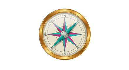 isolated golden compass