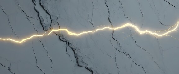Aufkleber - Dynamic Lightning Strike On Marble Texture. Bright Energy Flash, Powerful Electricity. Abstract Background, Perfect For Design, Adds Impact. White And Yellow Lighting.