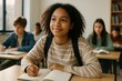 © Rawpixel.com - Student focused in classroom learning.