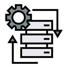 Fototapete - data processing icon