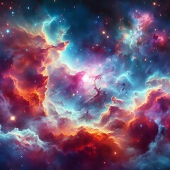 Wall Mural - Nebula Cloudscape A sky filled not with water clouds but with so