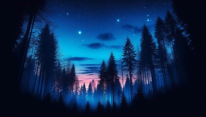 Wall Mural - sapphire twilight the rich blue of the sky at twilight blending
