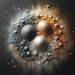 metallic either silver or gold