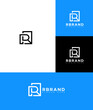 © JustPrint - Modern Monogram R Brand Logo Design Variations Blue Black White