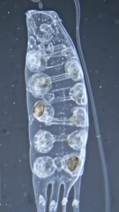 Wall Mural - vertical video of abstract protozoa animation