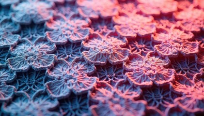 Geometric patterned lace fabric, close-up detail , pattern, art
