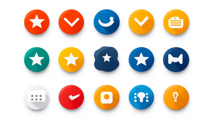 Colorful ui ux design elements vector set for mobile app and website interface development and graphic design projects