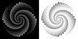 © Abd - Modern abstract background. Halftone dots in circle form. Spiral logo, icon or design element. Black dots on a white background and white dots on the black side.