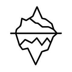 Wall Mural - iceberg floating in water vector illustration iceberg outline icon iceberg shape