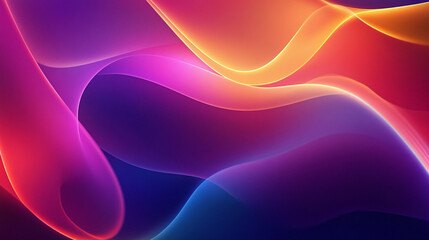 Wall Mural - Abstract vibrant flowing lines of luminous colors.