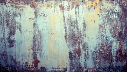 Aufkleber - abstract textured wall background with distressed blue and ochre paint for modern interior design, web, and print layout

