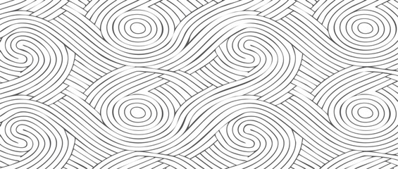 Canvas Print - seamless pattern with twisted lines vector art design