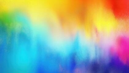Poster -  vibrant abstract color gradient with soft texture blending red, yellow, green, cyan, and blue for modern digital background