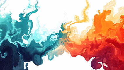 Wall Mural - Colorful vector illustration of vibrant waves, vector art, vector design, vector graphics, vector background, vector illustration, colorful background, white space on the left side for copy text, whit