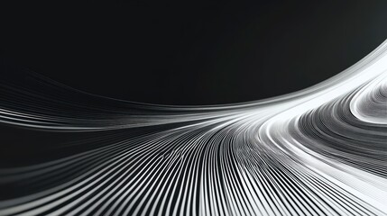 Aufkleber - Abstract grayscale background with flowing lines, creating a dynamic, elegant design.