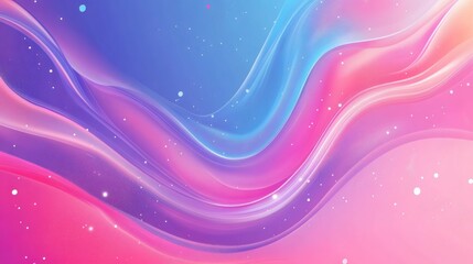 Wall Mural - A vibrant abstract design with swirling pastel colors and glittering specks.