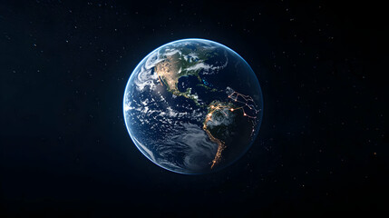Wall Mural - Pixelated Earth In Space