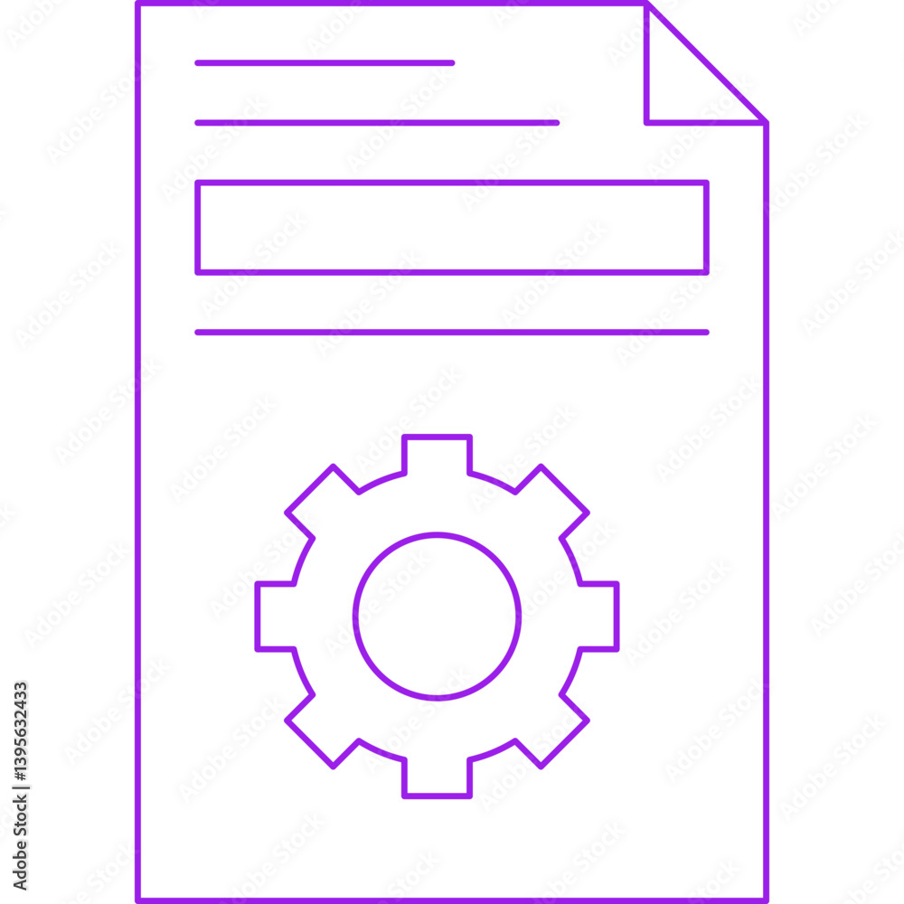 Document Settings single vector illustration icon