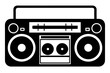 © mstsokera - radio boombox silhouette vector
