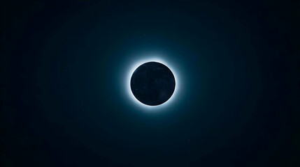 Wall Mural - Pixelated Solar Eclipse In Dark Space