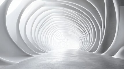 Wall Mural - a gray background features an abstract curve pattern with a white gradient