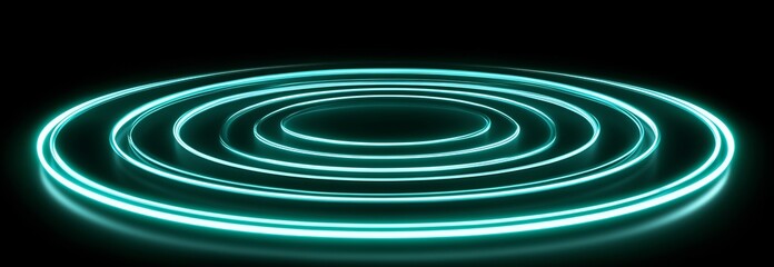 Wall Mural - glowing neon fluid lines undulate in a wave-like pattern, evoking a magical energy that permeates th