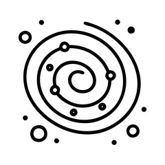 Wall Mural - galaxy spiral vector illustration, astronomy, cosmos, space, universe, milky way icon