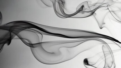 Aufkleber - an abstract scene where dynamic black incense smoke 