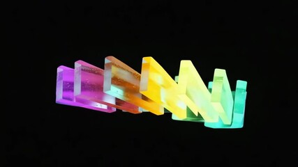 Leinwandbilder - assembly of colored epoxy resin blocks, 