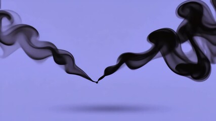 Poster - an abstract scene where dynamic black incense smoke 