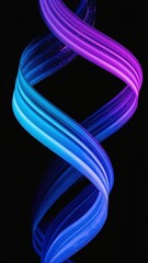 Aufkleber -  over interlacing colorful wave lines dotted with glittering particles, twisting and reflecting 