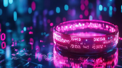 Quantum Processor Glowing with Holographic Binary Data