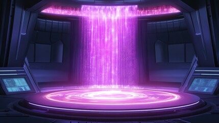 Holographic Quantum Interface Glowing with Binary D