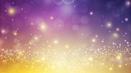 Wall Mural - abstract golden and purple glittering background with sparkling lights and bokeh effects