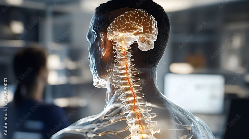 Ilustración de Stock Medical illustration featuring the human brain and ...