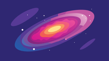 Wall Mural - galactic night sky with glowing nebula vector
