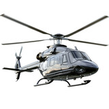 military helicopter isolated on white