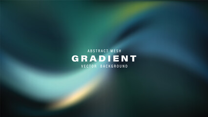 Abstract Mesh Gradient Vector Background Teal Swirl Design
