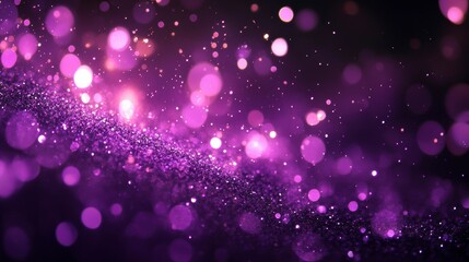 Wall Mural - Abstract purple glitter and bokeh lights background.