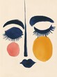 © pham - Bold colors and abstract shapes form an expressive face art