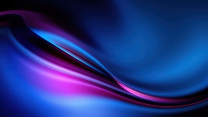 Wall Mural - Grainy gradient abstract background,  abstract background featuring flowing waves of blue and purple light gradients