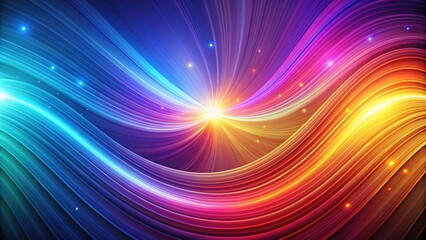 Wall Mural - abstract vibrant swirling wave energy burst background design