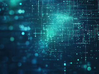 digital network: abstract depiction of a digital network, where interconnected lines and points of l