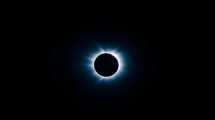 Wall Mural - Total Solar Eclipse Photographed in Dark Night