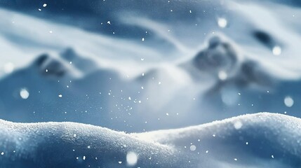 Wall Mural - a painting depicts a snow-covered landscape with towering mountains in the distance and cascading sn