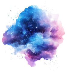 Wall Mural - png cloud watercolor watercolor background galaxy.