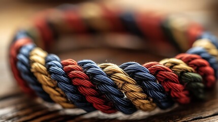 Poster - Intricately braided bracelet designed with a stunning color palette and artistic flair for fashion lovers : Generative AI