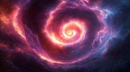 Wall Mural - a mystical storm of vibrant plasma waves, spiraling through an interdimensional gateway, twisting sp